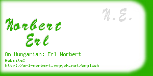 norbert erl business card